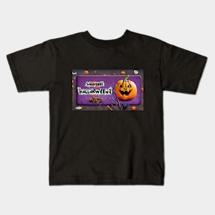 Spooky Couple in the Pumpkin Patch Kids T-Shirt